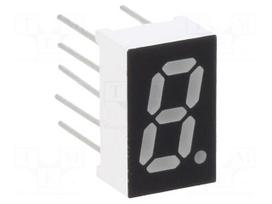 Display: LED | 7-segment | 8mm | 0.32" | No.char: 1 | red | 100mcd | anode