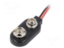 6F22 connector | 6F22,6LR61 | Batt.no: 1 | on cable | cables | 200mm