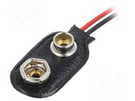 6F22 connector | 6F22,6LR61 | Batt.no: 1 | on cable | cables | 100mm