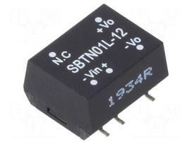 Converter: DC/DC | 1W | Uin: 4.5÷5.5VDC | Uout: 12VDC | Iout: 8.4÷84mA
