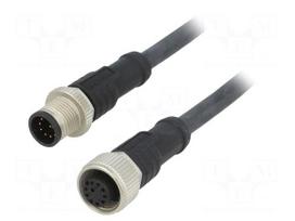 Cable: for sensors/automation | PIN: 10 | M12 male,M12 female | plug