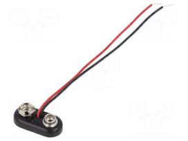 6F22 connector | 6F22,6LR61 | Batt.no: 1 | on cable | cables | 100mm
