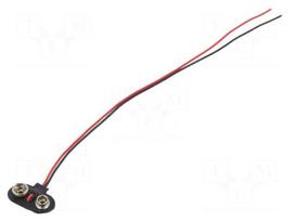 6F22 connector | 6F22,6LR61 | Batt.no: 1 | on cable | cables | 200mm