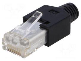 Connector: RJ45 | plug | data transfer | TM11P | PIN: 8 | Cat 3 | shielded