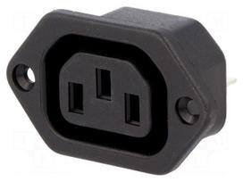 Connector: AC supply | socket | female | 10A | 250VAC | C13 (F)