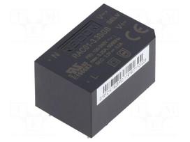 Converter: AC/DC | 1W | Uin: 85÷264VAC | 3.3VDC | Iout: 303mA | 63% | PCB