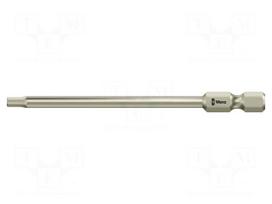Screwdriver bit | Hex Plus key | HEX 3mm | 1/4" | Overall len: 89mm