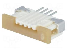 Connector: FFC/FPC | SMT | 50V | 500mA | Easy-On | PIN: 4 | Mat: polyamide