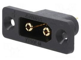 Connector: DC supply | socket | male | XT90 | 30A | 500V | PIN: 2 | straight