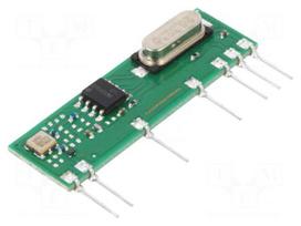 Module: RF | AM receiver | AM,ASK,OOK | 868.3MHz | -112dBm | 5VDC | 6.3mA
