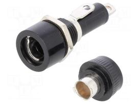 Fuse holder | 6.3x32mm | 30A | 250VAC | on panel | UL94V-1 | phenolic