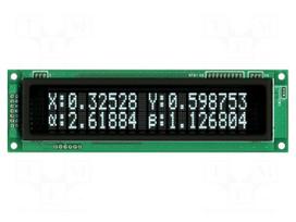 Display: VFD | alphanumeric | 20x2 | Char: 9.2mm | 350cd/m2 | PIN: 20