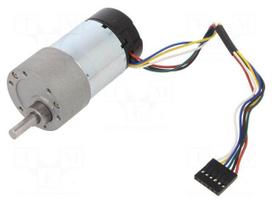 Motor: DC | with gearbox | 6÷12VDC | 5.5A | Shaft: D spring | 330rpm