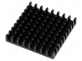 Heatsink: extruded | BGA | black | L: 35mm | W: 35mm | H: 6mm | 16.5K/W