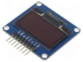 Display: OLED | 1.3" | 128x64 | 40.5x37.5mm | blue | PIN: 8 | 3.3÷5VDC