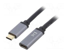 Cable | USB 3.2 Gen 2 | USB C socket,USB C plug | 0.5m | black