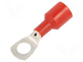 Tip: ring tube | M10 | Ø: 10.5mm | 10mm2 | crimped | for cable | insulated