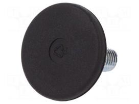 Foot | rigid,with screwdriver slot,with lever | Base dia: 30mm
