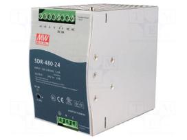 Power supply: switching | for DIN rail | 480W | 24VDC | 20A | 90÷264VAC