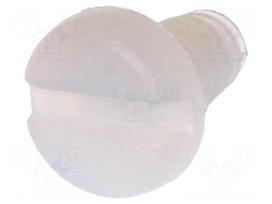 Screw | UNC6-32x6.25 | Head: cheese head | slotted | polyamide