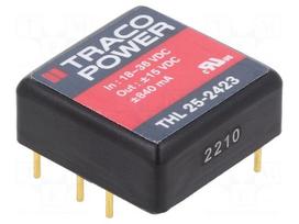 Converter: DC/DC | 25W | Uin: 18÷36VDC | Uout: 15VDC | Uout2: -15VDC