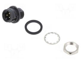 Connector: circular | push-pull | socket | PIN: 3 | 2A | HR30 | soldering