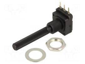 Potentiometer: shaft | single turn | 5kΩ | 200mW | THT | 6mm | plastic
