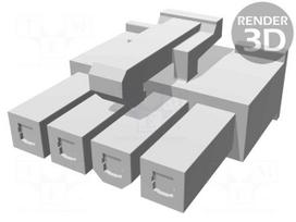 Connector: wire-wire/PCB | plug | female | PIN: 4 | Mini-Fit Jr | 600V