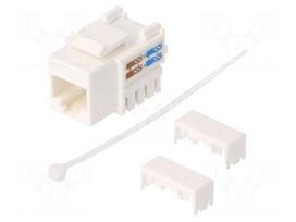 Connector: RJ45 | socket | Cat 6 | Keystone,unshielded | white | female