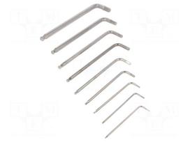 Wrench: hex key-set | spherical | stainless steel | 9pcs.
