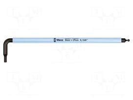 Wrench: hex key | inch,Hex Plus,spherical | HEX 5/64" | steel | long