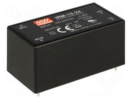 Converter: AC/DC | 15.12W | Uin: 85÷264VAC,120÷370VDC | Uout: 24VDC