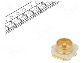 Connector: U.FL (IPX/AMC) | 50Ω | SMT | socket | male | -40÷90°C | 6GHz