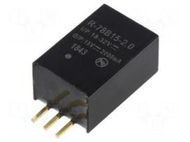 Converter: DC/DC | 30W | Uin: 18÷32VDC | Uout: 15VDC | Iout: 2A | SIP3 | PCB