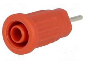 Laboratory connector: 4mm banana | socket | 1kV | 24A | red | 36.5mm