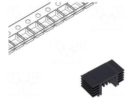 Heatsink: extruded | TO252,TO263 | black | L: 12.7mm | W: 25.9mm | 4K/W