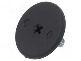 Foot | rigid,with screwdriver slot,with lever | Base dia: 40mm | M8