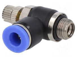 Throttle-check valve | -0.95÷15bar | nickel plated brass,PBT