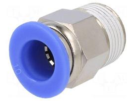 Push-in fitting | straight | -0.95÷15bar | nickel plated brass