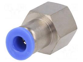 Push-in fitting | straight | -0.95÷15bar | nickel plated brass