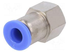 Push-in fitting | straight | -0.95÷15bar | nickel plated brass