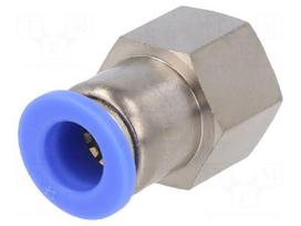 Push-in fitting | straight | -0.95÷15bar | nickel plated brass