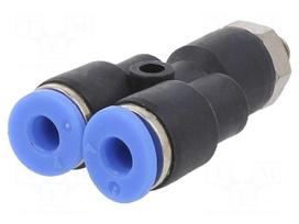 Push-in fitting | Y-Yap spliYYer | -0.95÷15bar | Thread: M5 | 0÷60°C