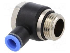 Push-in fitting | angled | -0.95÷15bar | nickel plated brass,PBT