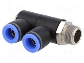 Plug-in distributor | -0.95÷15bar | nickel plated brass,PBT