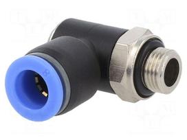 Push-in fitting | angled | -0.95÷15bar | nickel plated brass,PBT