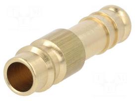 Connector | connector pipe | 0÷35bar | brass | NW 7,2,hose 9mm