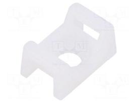 Holder | screw | natural | L: 15.2mm | Width: 9.7mm | cable ties