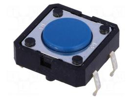 Microswitch TACT | SPST-NO | Pos: 2 | 0.05A/24VDC | THT | none | 1.27N