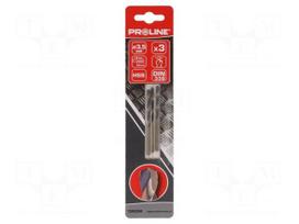 Drill bit | for metal | Ø: 3.5mm | high speed steel | 3pcs | blister